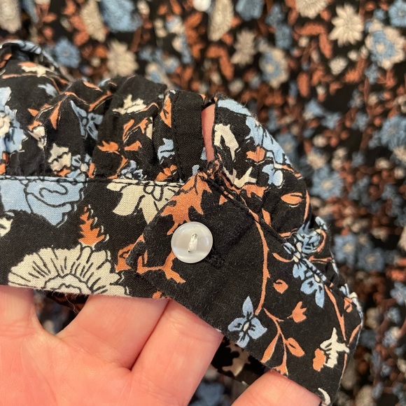 Ro’s Garden caftan cotton maxi dress sundress long sleeve - Picture 6 of 8